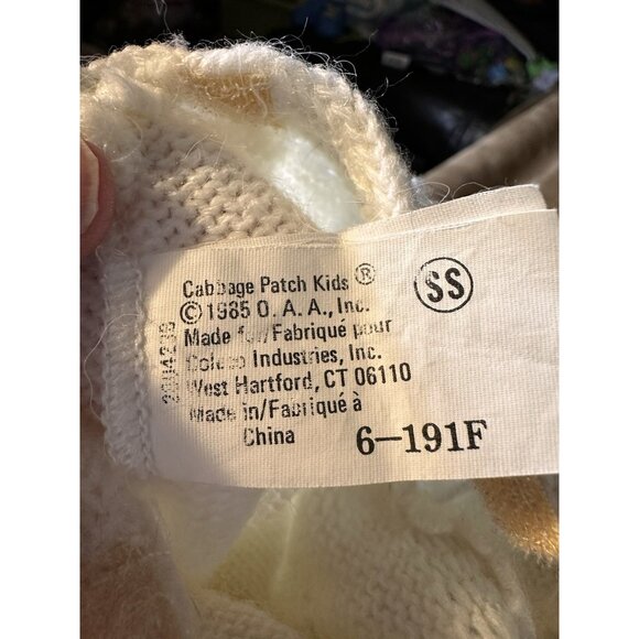 CPK Cabbage Patch Kids Vtg Baby Bean Butt BBB White Knit Sleeper Outfit RARE - Picture 13 of 13